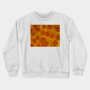 Lobster mushroom under the microscope, reflected light Crewneck Sweatshirt